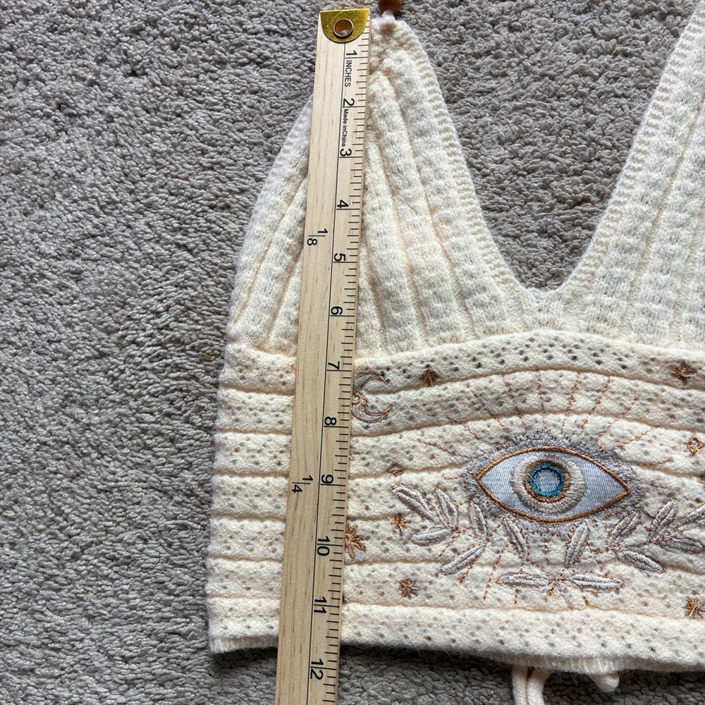 ROMWE Cream Textured Knit Top - Picture 10 of 14